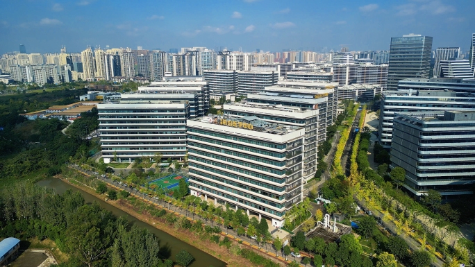 成都高新区前沿医学中心航拍
