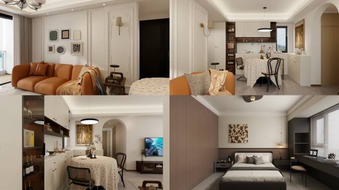 三维客厅 室内装修 室内漫游动画镜头