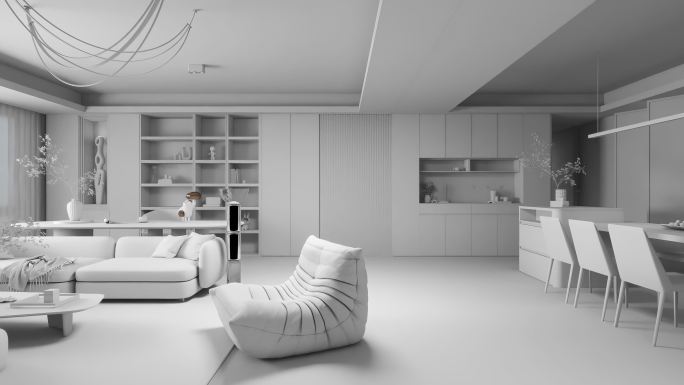 三维客厅 室内装修 室内漫游动画镜头