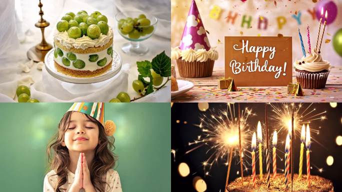家人在一起过生日 生日快乐 生日蛋糕