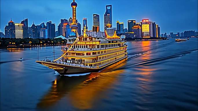 上海陆家嘴航拍地标东方明珠日出标志夜景外
