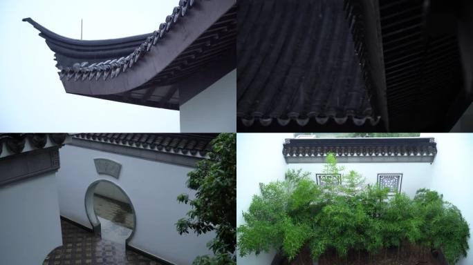 徽派建筑浙江诸暨徽派加上古风和园林景观