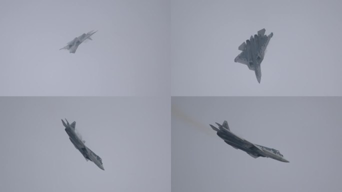 4K超稳：中国航展苏-57战斗机飞行表演