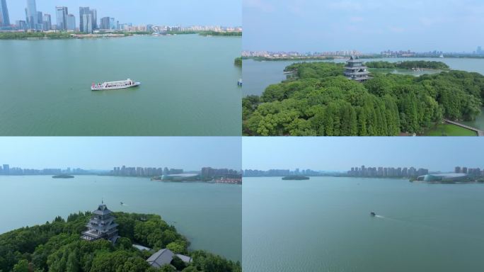 金鸡湖金水湾栈桥风景