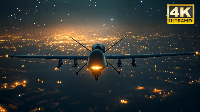 战争无人机军事演习现代科技航展视频素材2