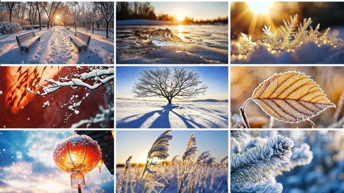 冬天雪景 下雪大雪小雪 立冬冬至