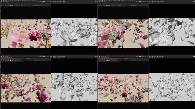 【C4D】精美花瓣花朵模型素材合集