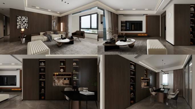 三维客厅 室内装修 室内漫游动画镜头