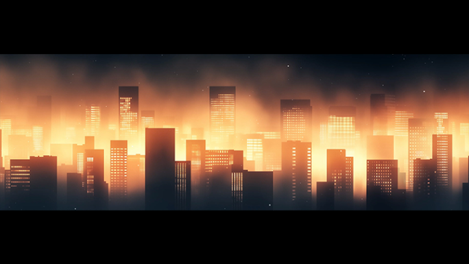 宽屏复古城市夜景LED大屏
