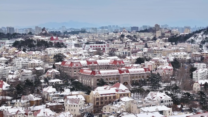 青岛雪景