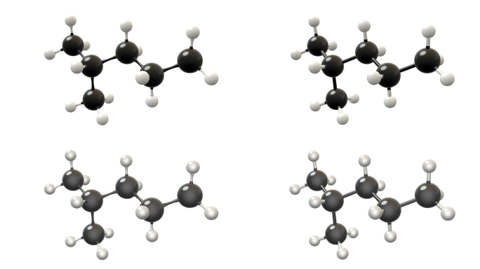 2-甲基戊烷分子模型