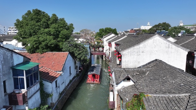 山塘河平江路山塘街游船景区江南水乡古镇