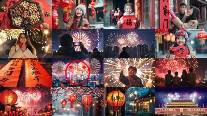 2025蛇年春节过新年除夕年味新春合集