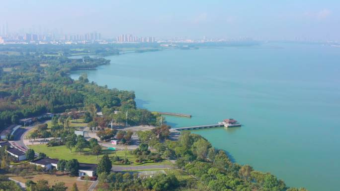 苏州阳澄湖半岛旅游渡假区风景航拍