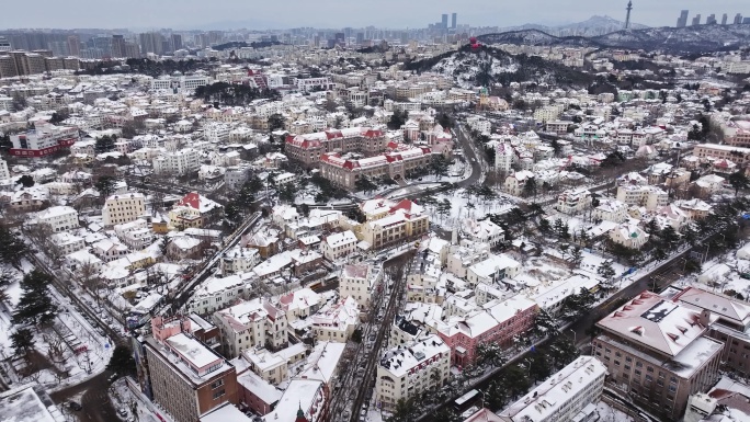 青岛雪景
