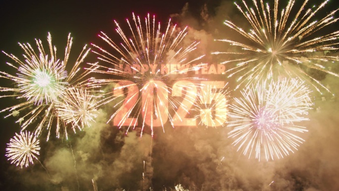 新年前夜，新年，烟花表演，幸福，背景，新年第一天
