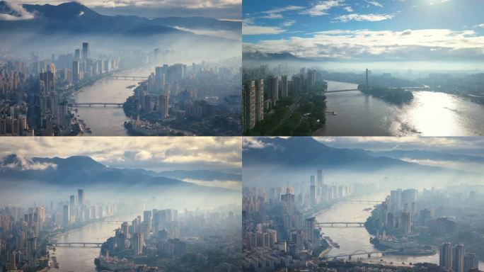 穿越闽江清晨 耶稣光