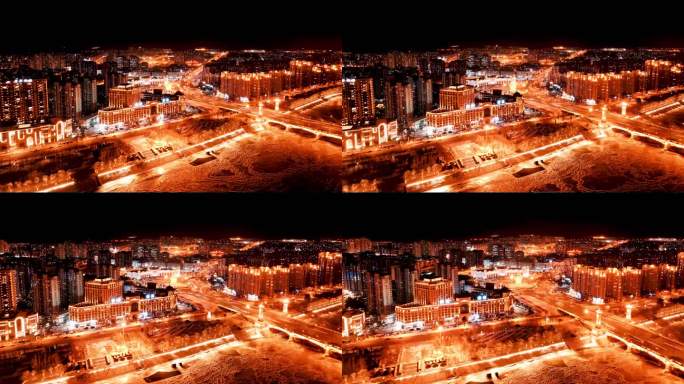 牡丹江夜景延时