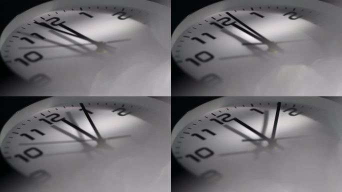 时钟钟表指针转动光影流逝延时钟表时间