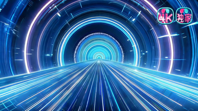 4K圆弧科技隧道-循环