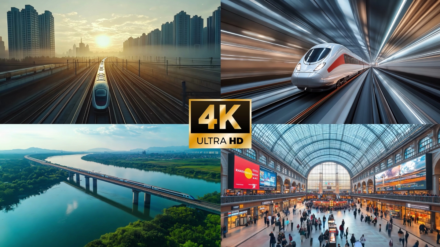 中国高铁动车客运站高铁站和谐号复兴号交通