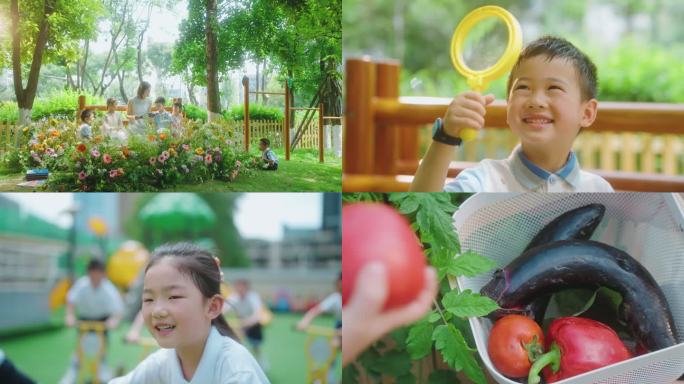 实拍幼儿园小孩欢乐玩耍