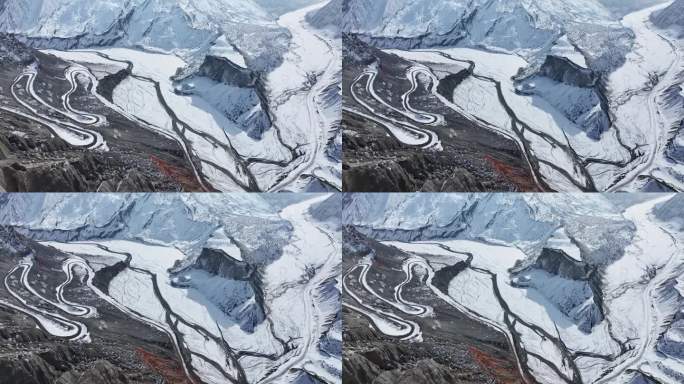 安集海大峡谷 冬天 雪天 峡谷 自然风光
