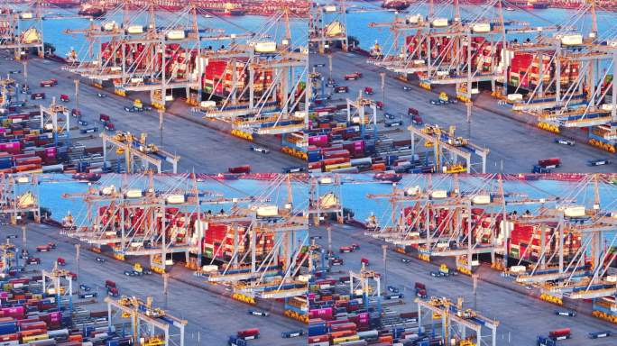 青岛港港口素材