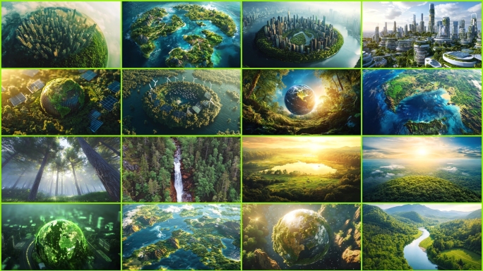 绿色星球绿色地球绿色城市绿色生态低碳环保