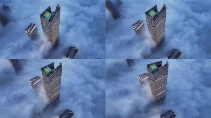 青岛海天中心平流雾