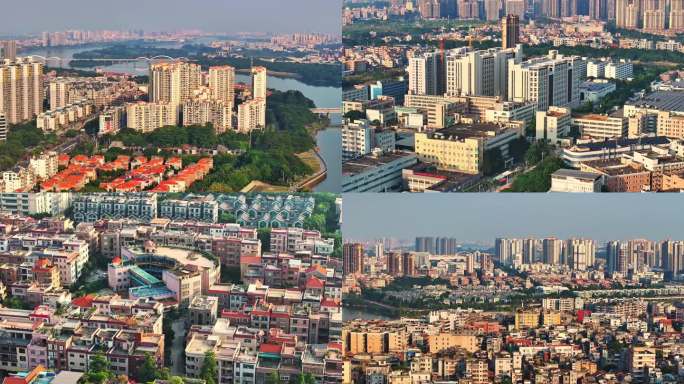 航拍东莞市石龙镇