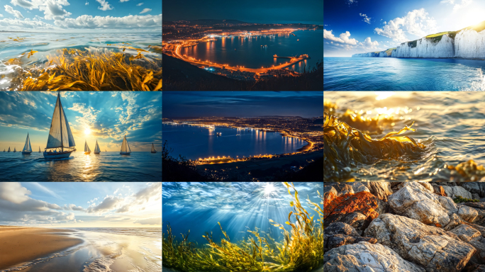 英吉利海峡国外风景旅游景点视频素材1