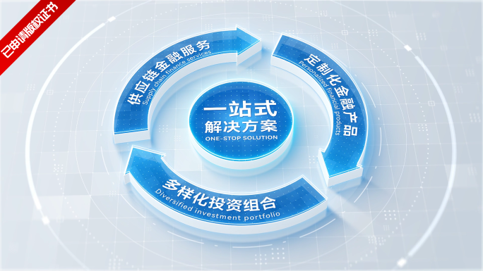 简洁科技箭头分类闭环展示