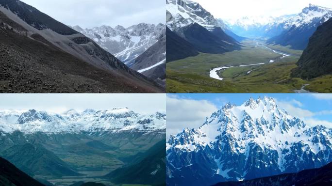 唐古拉山脉  川藏航拍 山川航拍 雪山