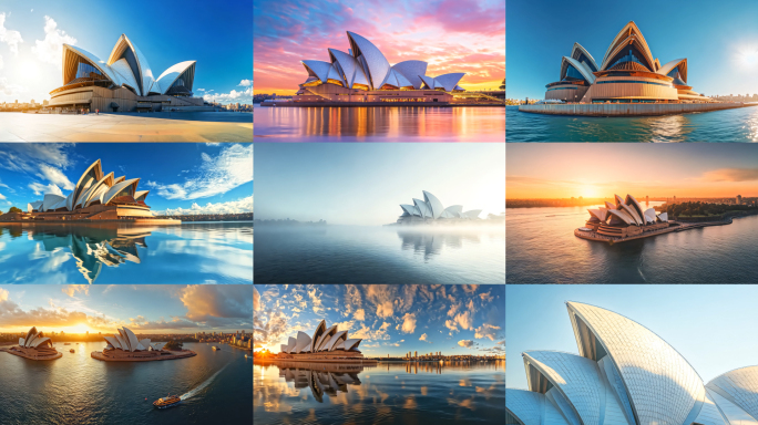 悉尼歌剧院国外建筑旅游景点风光视频素材1