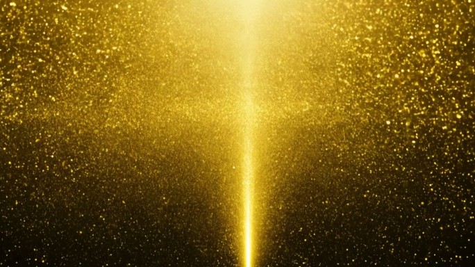 【宽屏】震撼的金色科技粒子喷射扩散背景