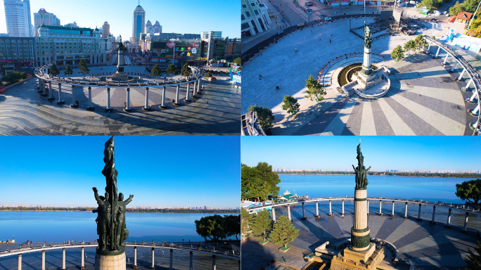 中央大街防洪胜利纪念塔