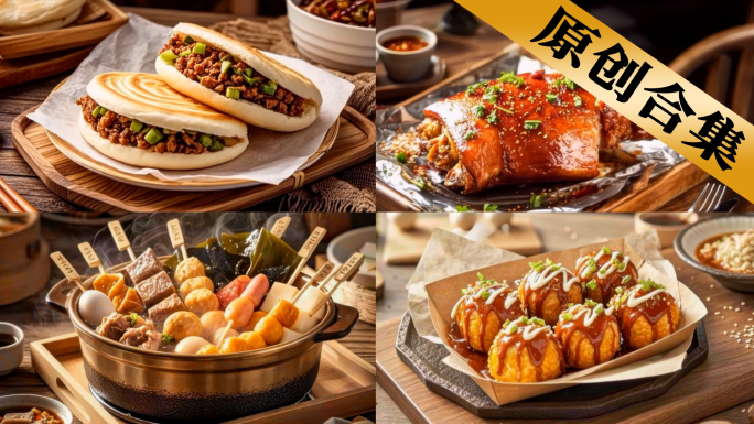 多种小吃美食夜市摊小食【集合】