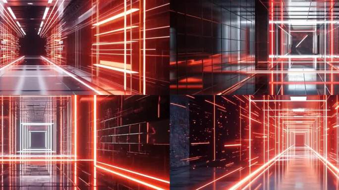 霓虹背景 赛博朋克 穿梭门