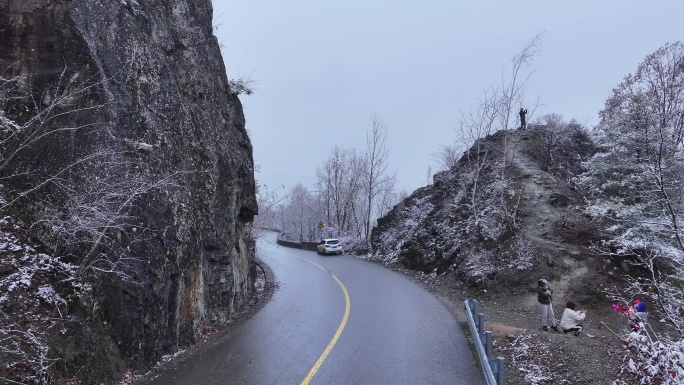 2024 秦岭 首场 大雪4k 高清航拍