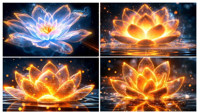 黑金科技感企业年会表彰典礼背景盛开的花朵