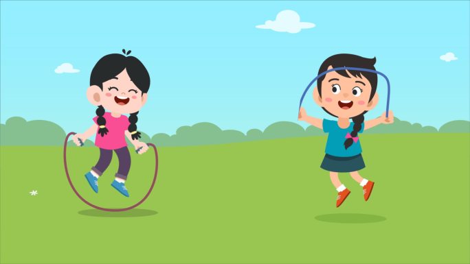 mg人物运动会跳绳比赛