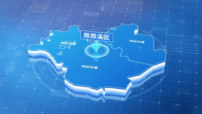 齐齐哈尔昂昂溪区蓝色三维科技区位地图