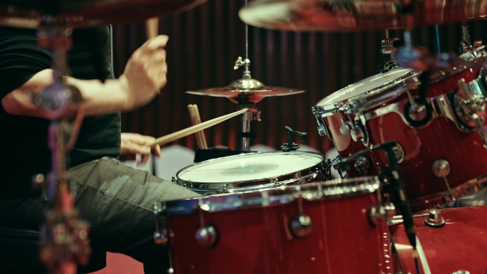 爵士鼓架子鼓打击乐特写素材