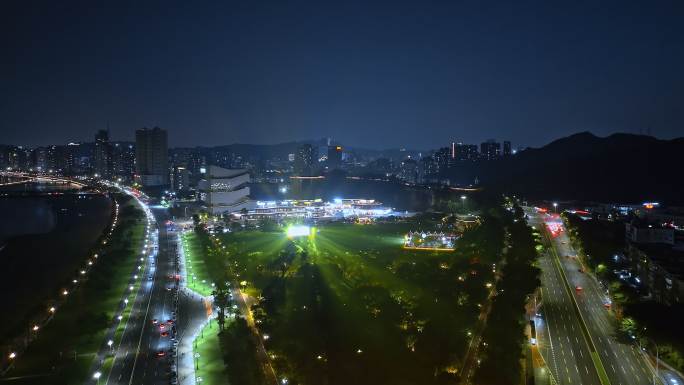 珠海香洲区海天公园音乐节夜景舶拍