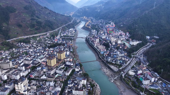 云南怒江福贡县航拍