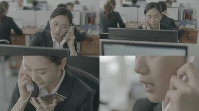 办公室忙碌工作