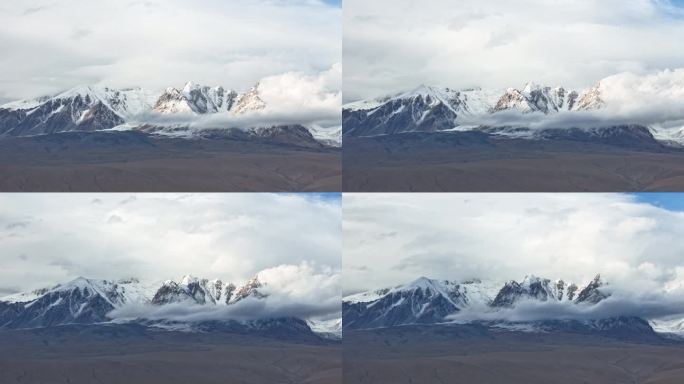 雪山延时 慕士塔格峰 雪山 新疆