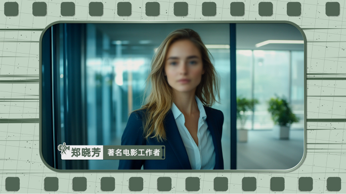 三款复古视频框 影视采访框 对话框