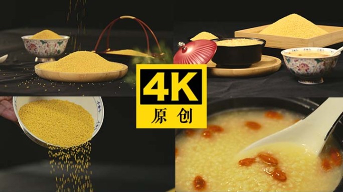 黄小米 熬小米粥 粮食丰收